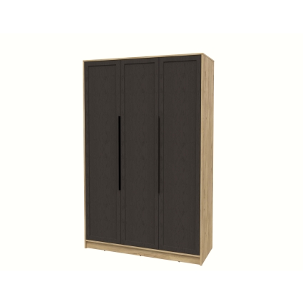 Шкаф распашной Тренд КТ-Ш3 (Дуб золотой ЛДСП/ Дуб английский ЛМДФ) Ш1360 В2128 Г547